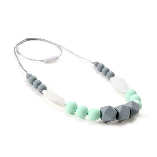 Safe Round Silicone Teething Beads DIY Baby Chew Sensory Toy Nursing Mom Jewelry